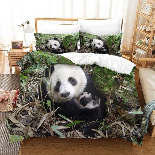 Panda Parure De Lit 3 Pieces Avec Housse De Couette Douce, Facile A... on Productcaster.