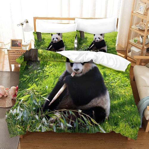 Panda Parure De Lit 3 Pieces Avec Housse De Couette Douce, Facile A... on Productcaster.