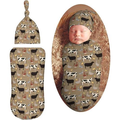 Coq Coq Oie Cheval Bébé Trucs Swaddle S Beanie Hat Ensembles Doux E... on Productcaster.