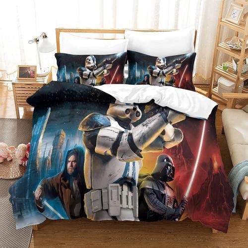 Star Wars 3 Pieces Doux Avec Taie D'oreiller Housse De Couette Ferm... on Productcaster.