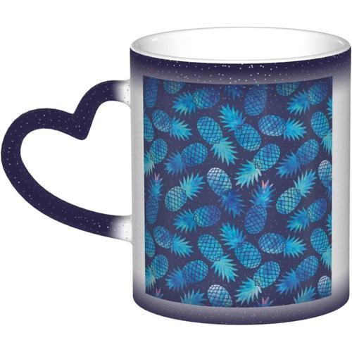 Tasse A Changement De Couleur Ananas Bleu, Tasse A Cafe En Ceramiqu... on Productcaster.