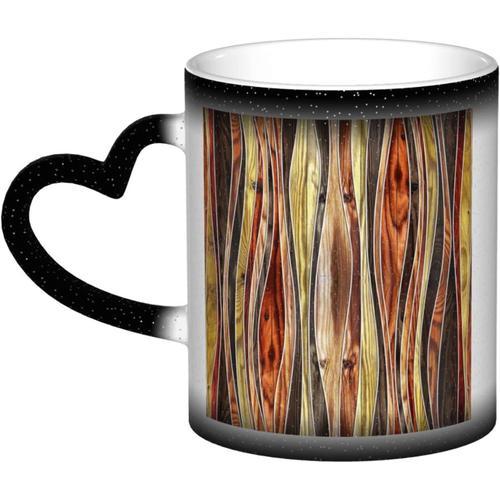 Tasse A Cafe Imprimee Avec Texture De Planche De Bois, Tasses A Cou... on Productcaster.