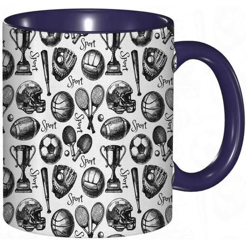 Tasse A Cafe Motif De Sport D'art De Croquis Avec Le Theme De Compe... on Productcaster.