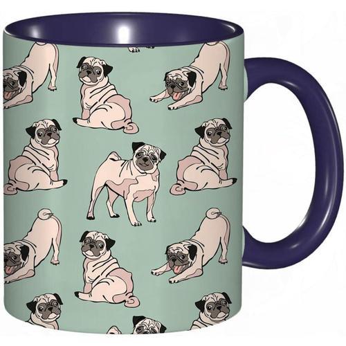 Tasse A Cafe Imprimee Chien Carlin | Tasse Coloree Pour Le Bureau |... on Productcaster.