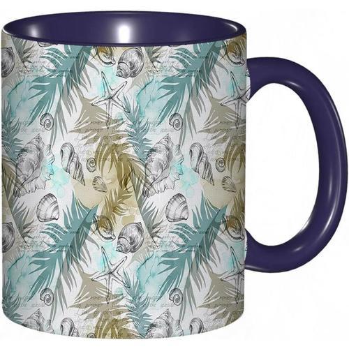 Tasse A Cafe Aquarelle Hawaii Ocean Coquillages Tarfish Feuilles De... on Productcaster.