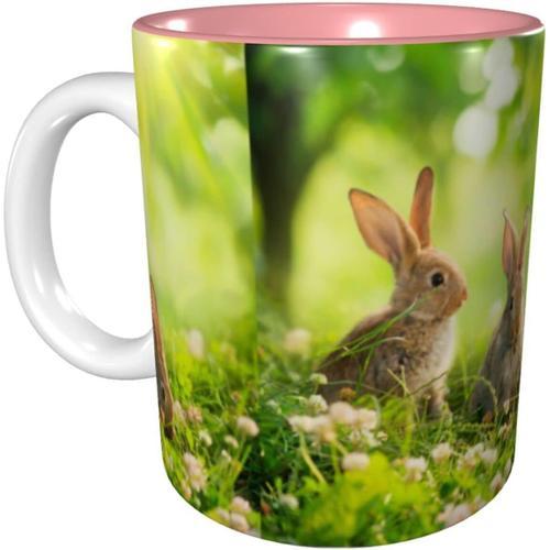 Tasses A Cafe Lapins Sur Herbe, Tasse En Ceramique De 11 Oz Pour Le... on Productcaster.