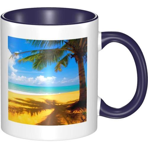 Tasse En Ceramique - Motif D'arbres Tropicaux D'ete - Tasse De The ... on Productcaster.