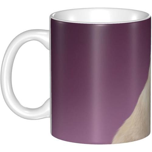 Tasse En Ceramique - Tasse Violette A Motif De Chien De Pomeranie -... on Productcaster.