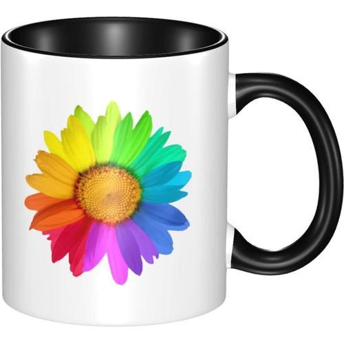 Tasse A Cafe De Couleur Amusante - Tasses De Tournesol Arc-En-Ciel ... on Productcaster.