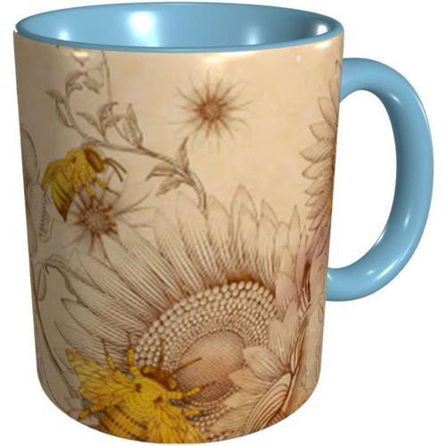 Tasses A Cafe En Ceramique Restaurant Rural Abeilles Fleurs Imprime... on Productcaster.