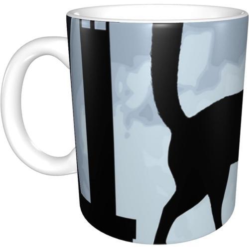 Chat En Ceramique En Noir 11 Oz Tasse Drole - Cadeau D'anniversaire... on Productcaster.