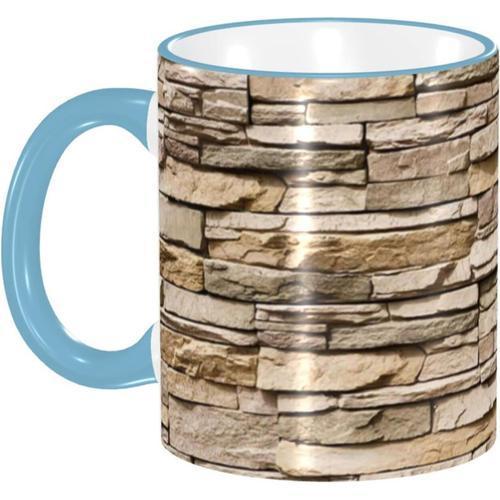 Tasses A Cafe Avec Mur De Briques Rustiques Pour Hommes Et Femmes -... on Productcaster.