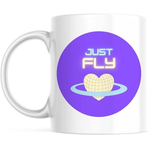 Tasse Ronde Personnalisee En Forme De C?Ur Retro Violet Avec Votre ... on Productcaster.