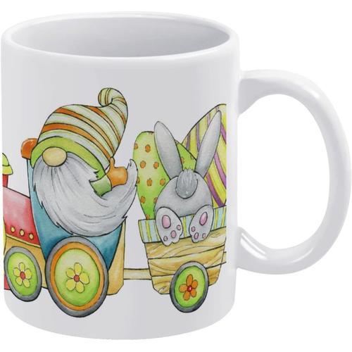 Gnome Train Oeufs Lapin Tasse A Cafe Tasse En Ceramique Tasses A Bo... on Productcaster.