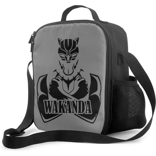 Wakanda Forever Boîte à déjeuner avec doublure isolée rembourrée, s... on Productcaster.