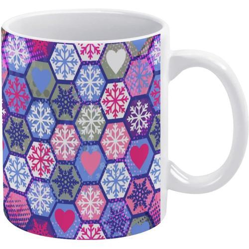 Tasse A Cafe Aquarelle Flocons De Neige D'hiver, Tasse En Ceramique... on Productcaster.