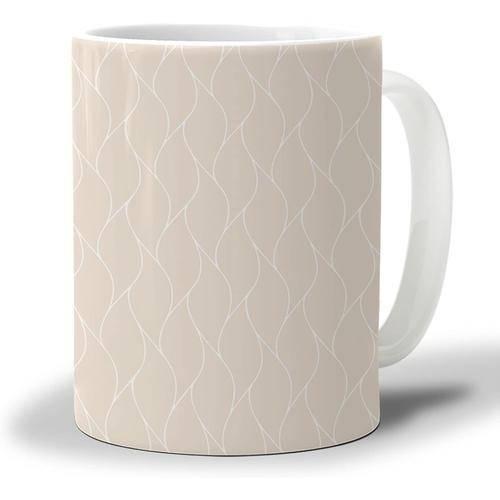 Tasse A Cafe 330ml A Motif Imprime En Aluminium, Vague D'or Beige, ... on Productcaster.