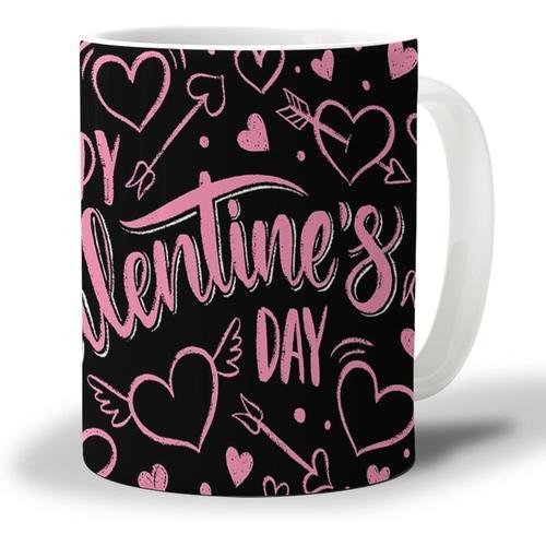 Tasse A Cafe 330ml Pour La Saint-Valentin, Tasse A The Rose A Motif... on Productcaster.