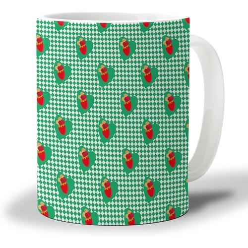 Tasse A Cafe A Carreaux Verts 330ml, Tasse A The De Bureau Avec Sil... on Productcaster.