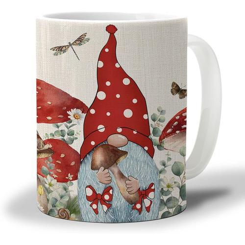 Tasse A Cafe Champignon 330ml, Gnome Feuilles D'eucalyptus Fleur Pr... on Productcaster.