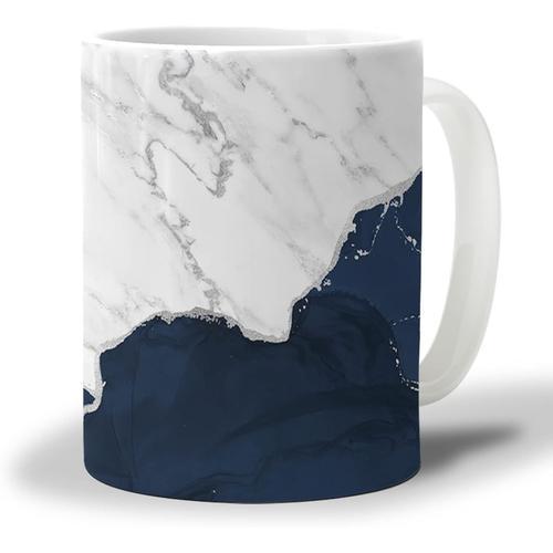 Tasse A Cafe En Marbre Bleu Marine 330ml, Tasse A The De Bureau D'a... on Productcaster.