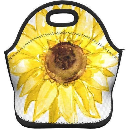 Sac à lunch portable Paris romantique - -Aquarelle Fleur Tournesol on Productcaster.