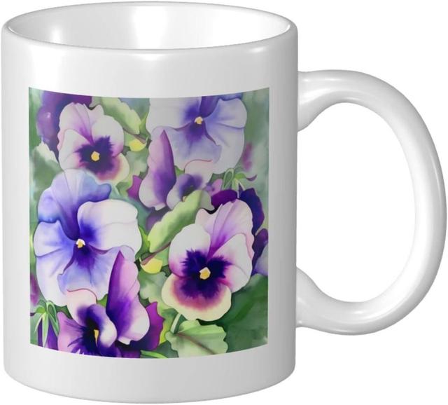 Pansy Perfection Grande Tasse A Cafe En Ceramique, Grande Tasse A T... on Productcaster.