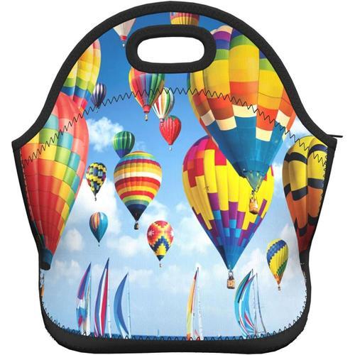 Sac à déjeuner portable à motif de peinture artistique, ballons et ... on Productcaster.