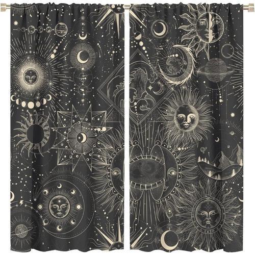 Rideaux Occultants Etoile Lune, Symboles Mysterieux, Ciel Etoile, S... on Productcaster.