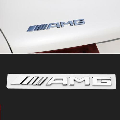 Logo Amg Sticker 3d Argent Emblème Pour Mercedes Benz Voiture Insig... on Productcaster.