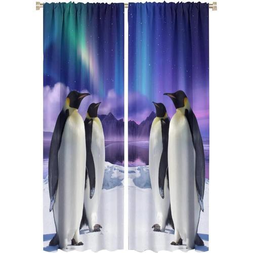 Rideaux Occultants Cool Penguins Pour Le Salon, Traitement De Fenet... on Productcaster.