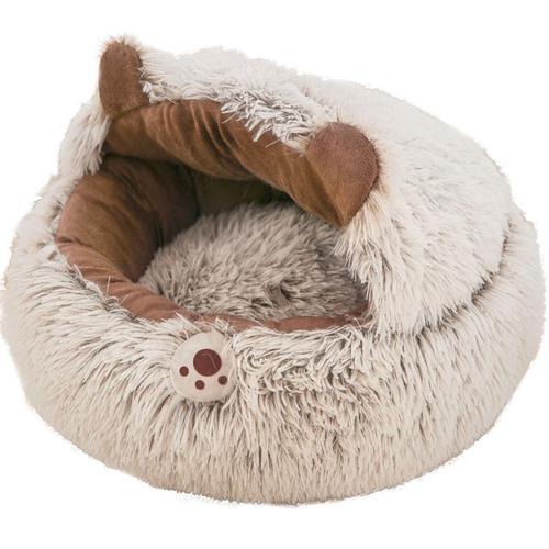 Lit De Grotte Pour Animaux De Compagnie, Nid De Chat Avec Coussin I... on Productcaster.