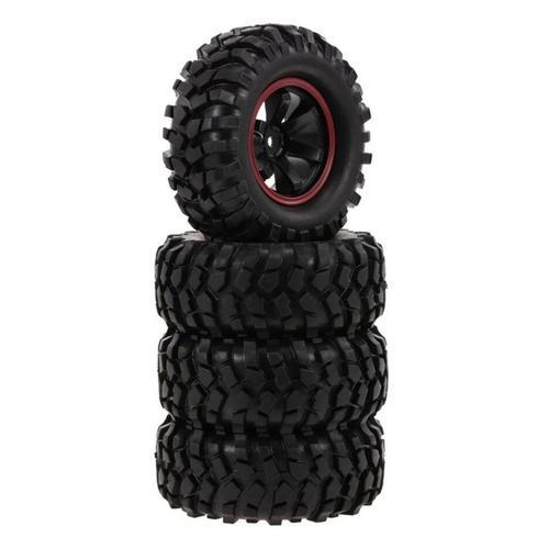 Jeu De Jantes En Caoutchouc Pour Voiture Rc 1/10, Pneus 96mm, Traxx... on Productcaster.