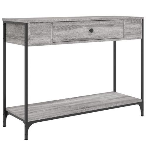 Vidaxl Table Console Sonoma Gris 100x34,5x75 Cm Bois D'ingénierie on Productcaster.