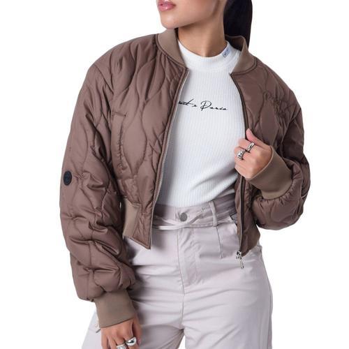 Veste Bomber Marron Femme Project X Paris Matelassé on Productcaster.