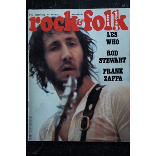 Rock & Folk 069 Octobre 1972 Cover Pete Townshend Who Miles Davis R... on Productcaster.