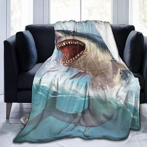 Couverture Polaire Élastique Avec Photo De Requin Pour Canapé, Couv... on Productcaster.