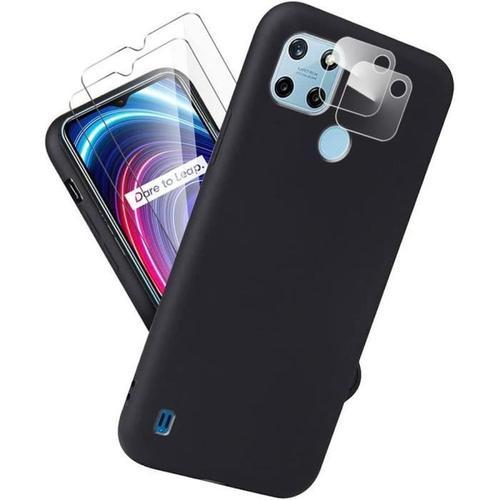 Coque Pour Realme C25y Silicone Noir + 2 Verres Trempés Et 2 Protec... on Productcaster.