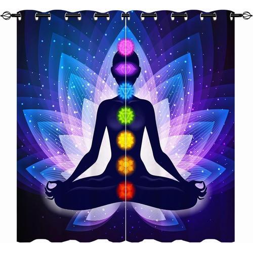 Rideaux Sept Chakras ¿C Filles Aura Glow Colore Yoga Meditant Femme... on Productcaster.