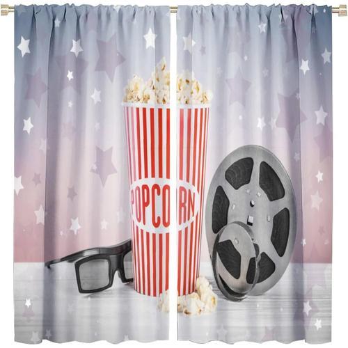 Rideaux Pop-Corn, Etoiles Violettes Et Roses, Rouleaux De Film Pop-... on Productcaster.