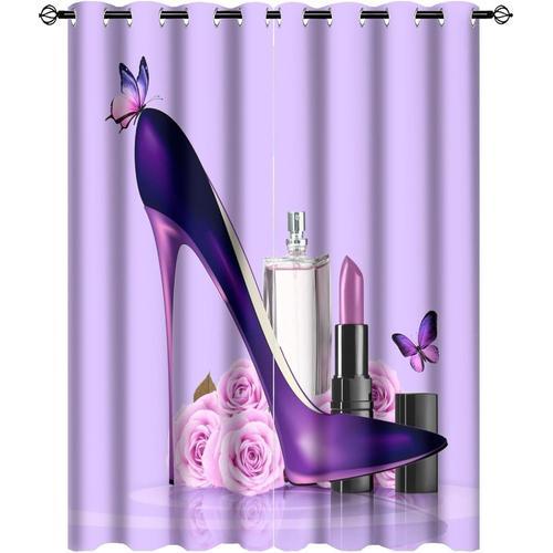 Rideaux De Diamant A Talons Hauts De Luxe Violets Pour Chambre A Co... on Productcaster.