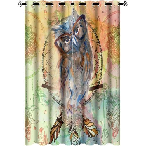 Rideaux De Hibou D'animaux Mignons Aquarelle Pour Chambre A Coucher... on Productcaster.