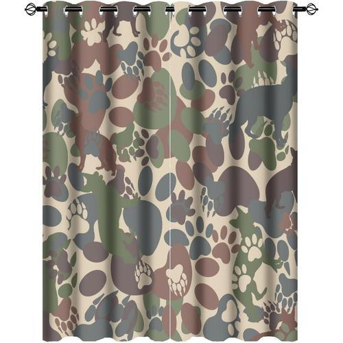 Rideaux De Camouflage Rustiques Avec Pattes De Chien, Cabine Vintag... on Productcaster.