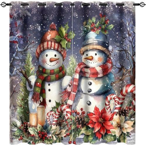 Rideaux De Bonhomme De Neige D'hiver Pour Chambre A Coucher, Joyeux... on Productcaster.