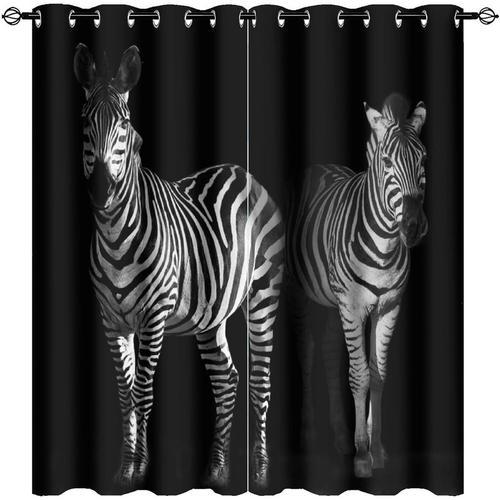 Rideaux Zebre Africains Motif Animal Dlife, Rideau De Fenetre A ?Il... on Productcaster.