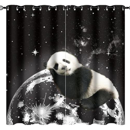 Rideau Occultant Panda Animaux Amusants, Mignon, Nature, Foret De B... on Productcaster.