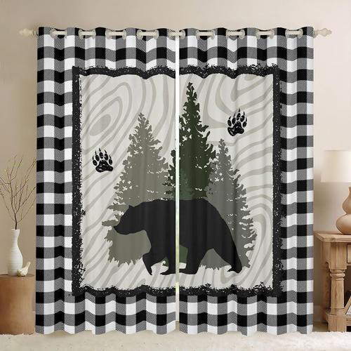 Rideaux De Fenetre Avec Silhouette De Loup Pour Enfants, Pattes, Pa... on Productcaster.