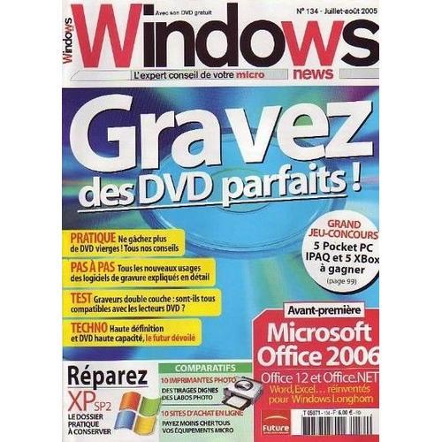 Windows News Juillet-Août N° 134 : Gavez Des Dvd Parfaits! on Productcaster.