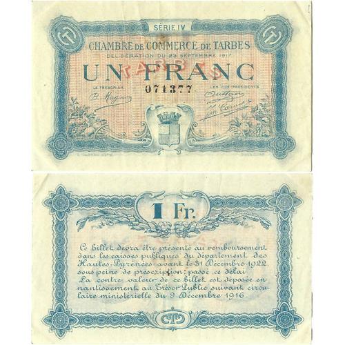 France - Billet - Chambre De Commerce De Tarbes - Un Franc - 1917 -... on Productcaster.