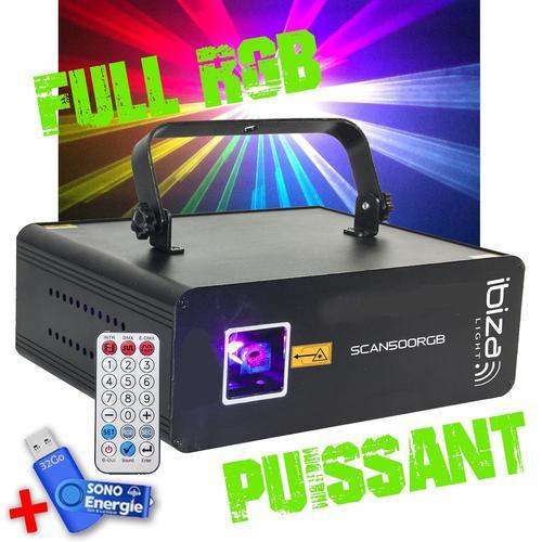 Laser - Ibiza Light SCAN500RGB - 5 ou 34 canaux DMX 500mW - Effets ... on Productcaster.